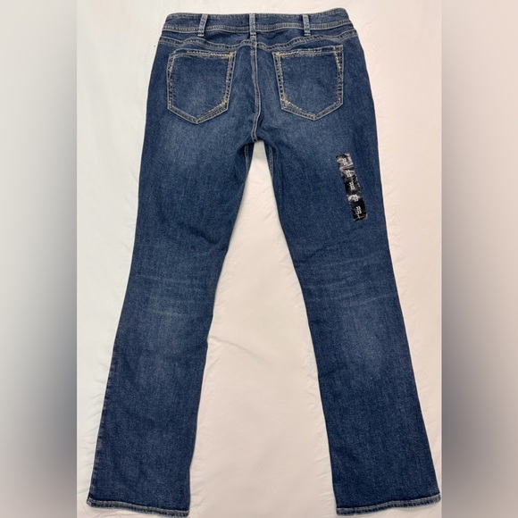 BRAND NWT Silver Jeans Co. “Elyse” Mid Rise Lightly Destr. Bootcut Jeans W33xL33 - Picture 2 of 8